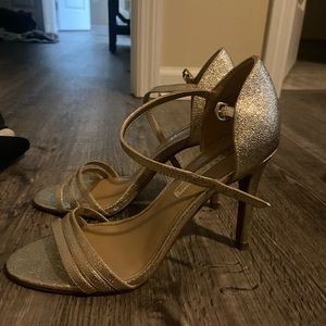 Gold, sparkly heels